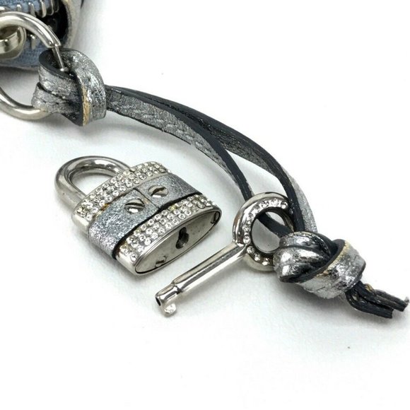 AUTHENTIC CHLOE Paddington Zip Around Long Wallet Silver Leather - Picture 6 of 10